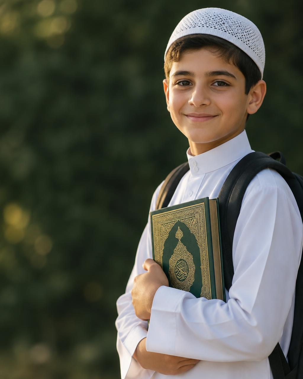 طالب يقرأ القرآن